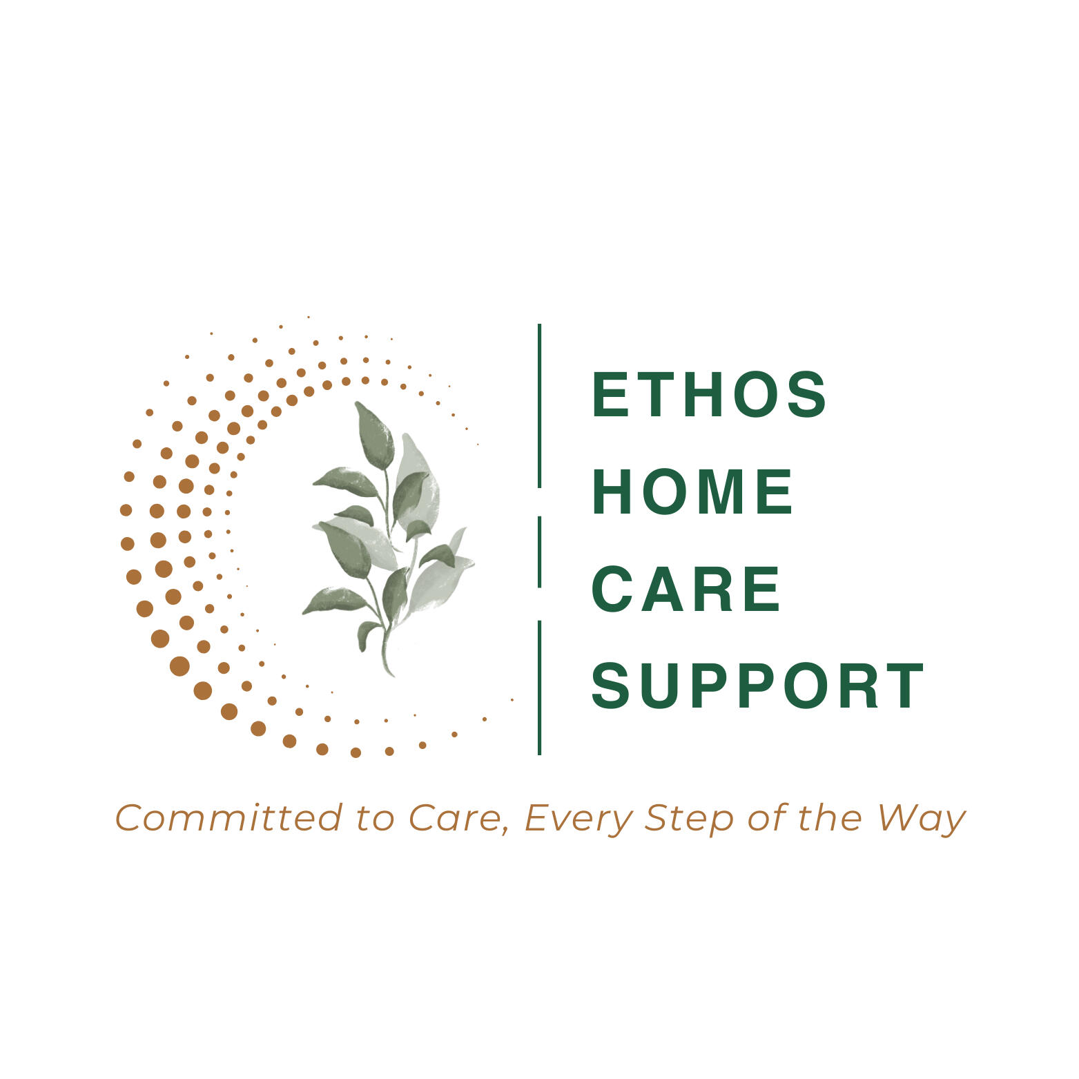 Logo of Ethos Home Care Support, a caregiver referral agency.